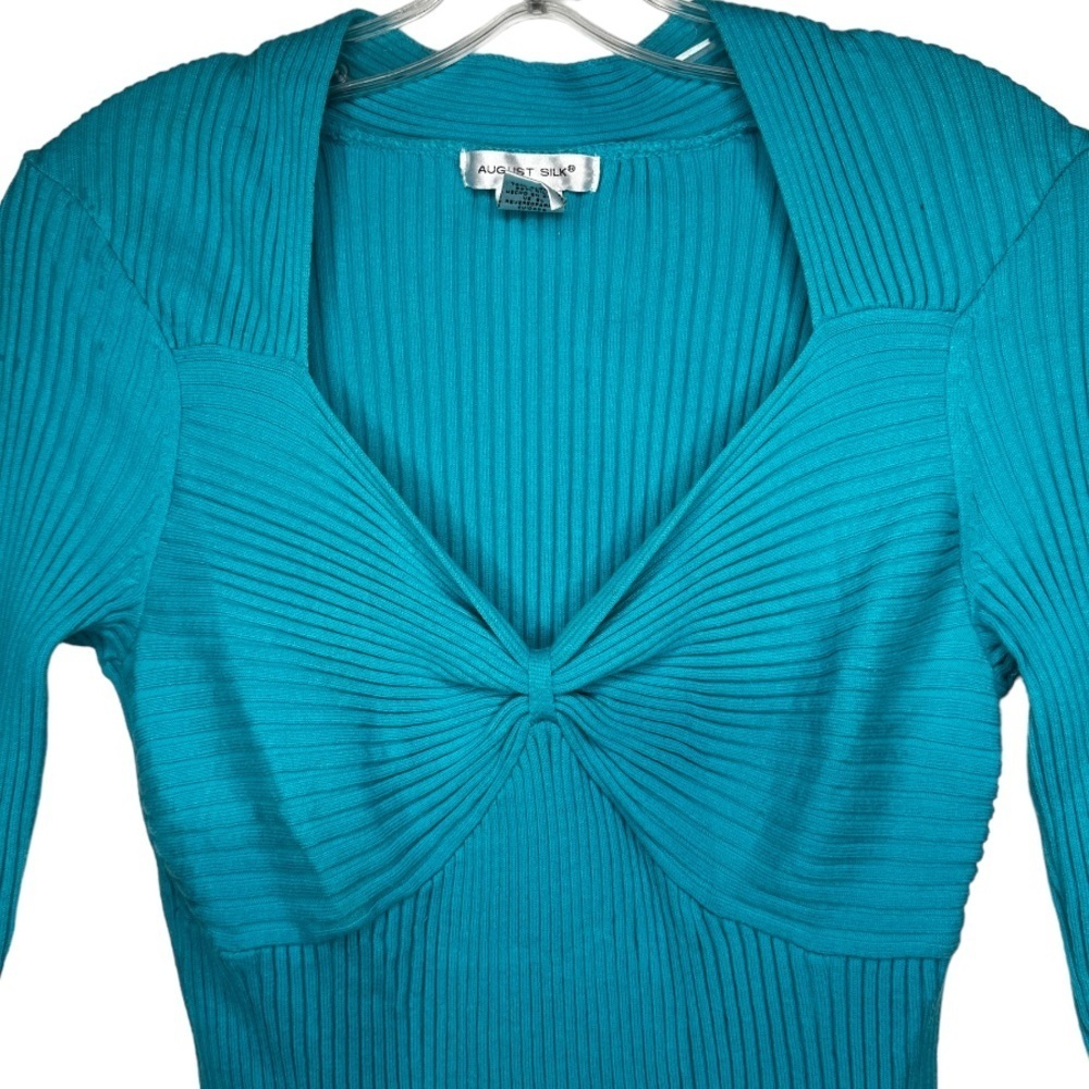 August Silk Ribbed Sweater - Picture 2 of 5